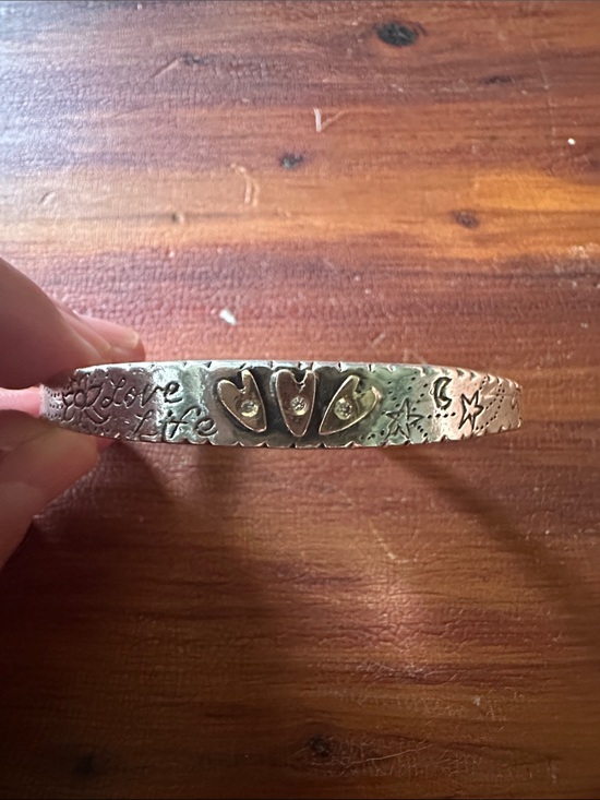 Jes Maharry Jewelry - Jes MaHarry three heart silver and gold bracelet.